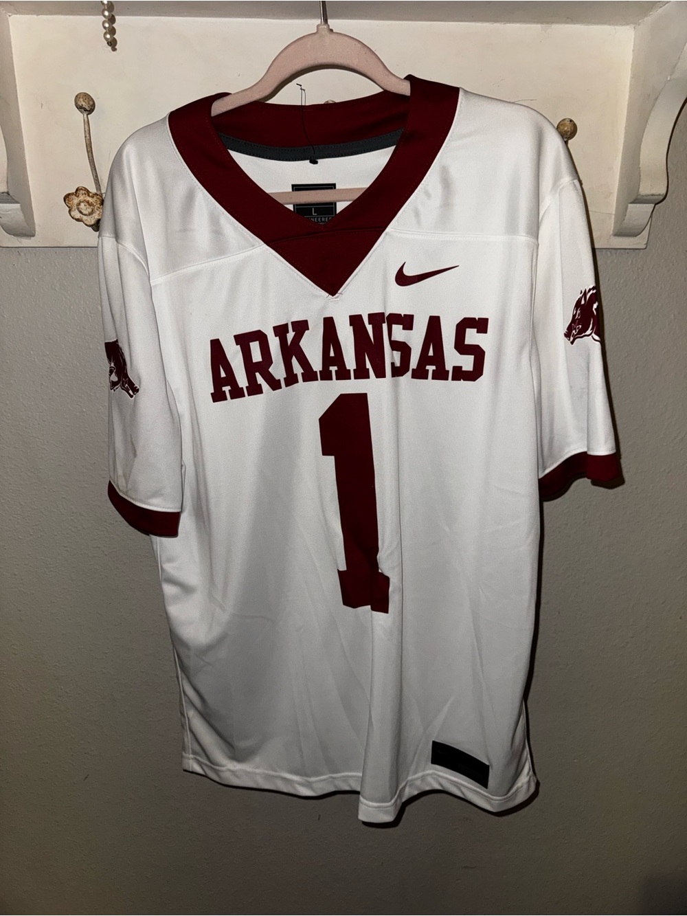 Nike Arkansas #1 Football Jersey